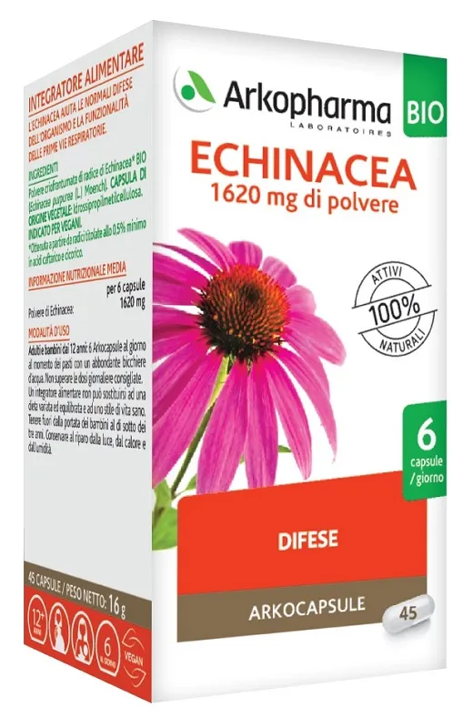 Arkopharma Arkocapsule Echinacea BIO 45 капсул Добавка для иммунной защиты 
Arkopharma Arkocapsule Echinacea BIO 45 капсул Добавка для иммунной защиты