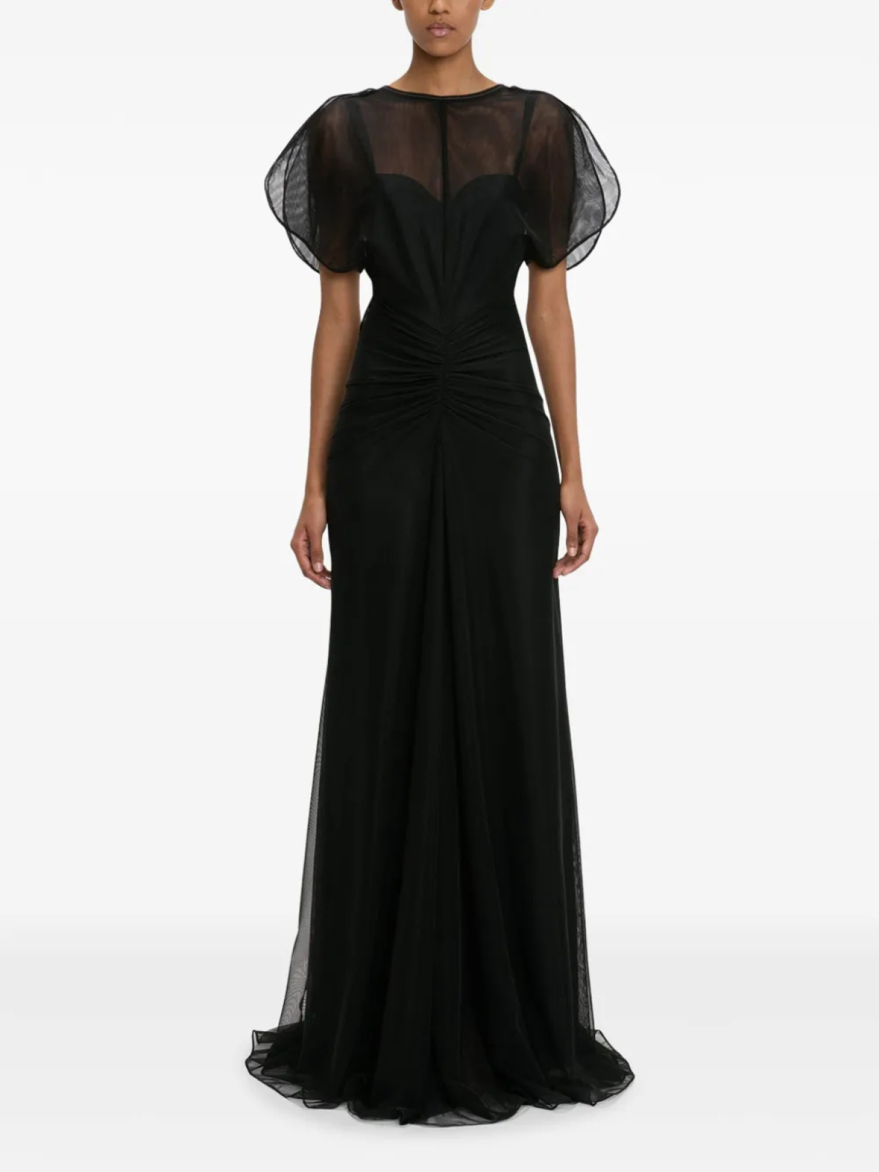 Платье с прозрачным верхом Victoria Beckham, черный
Платье с прозрачным верхом Victoria Beckham, черный