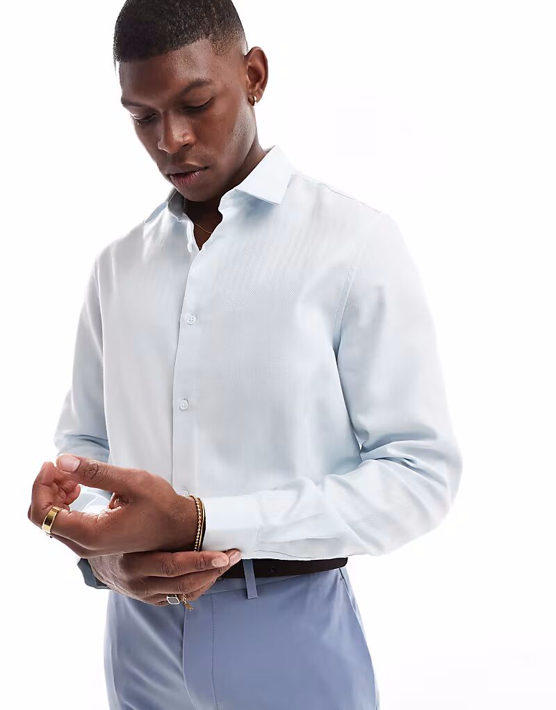 Рубашка ASOS DESIGN классического кроя с рисунком «ёлочка» светло-голубого цвета, легко гладится
Рубашка ASOS DESIGN классического кроя с рисунком «ёлочка» светло-голубого цвета, легко гладится