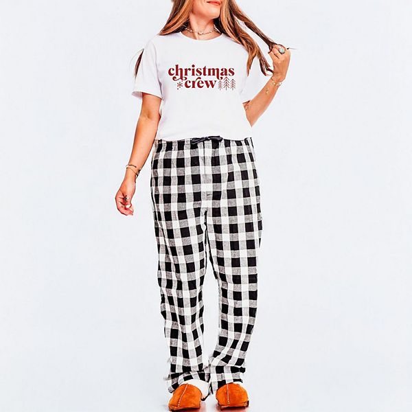 Пижамный комплект с новогодним принтом в клетку и снежинками Simply Sage Market
Пижамный комплект с новогодним принтом в клетку и снежинками Simply Sage Market