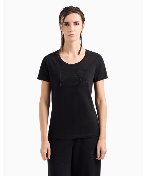 Футболка из эластичного хлопкового трикотажа Emporio Armani EA7, черная
Футболка из эластичного хлопкового трикотажа Emporio Armani EA7, черная