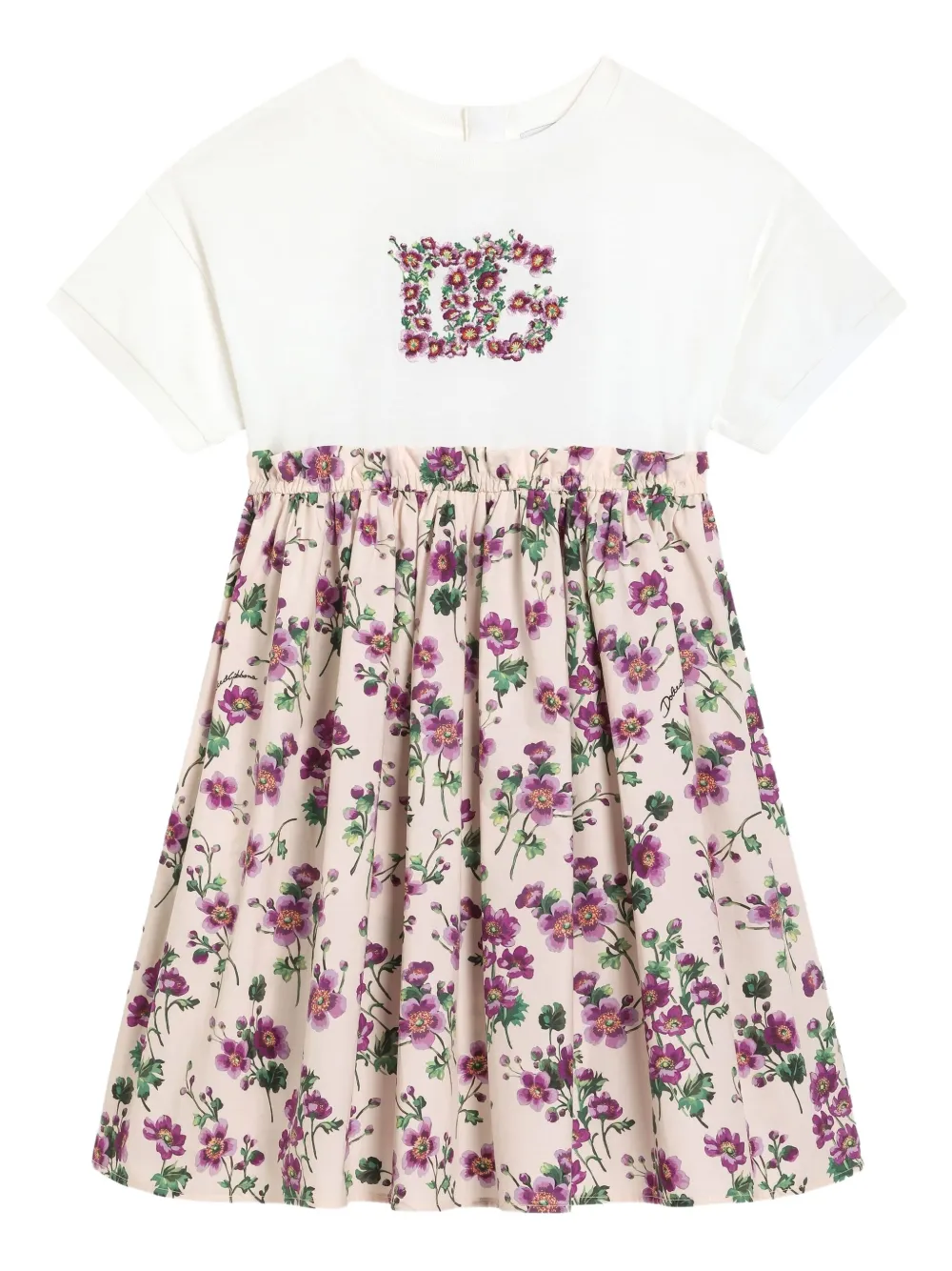 Платье-футболка с цветочным принтом Dolce & Gabbana Kids, белый
Платье-футболка с цветочным принтом Dolce & Gabbana Kids, белый