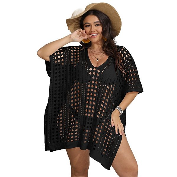 Женское пляжное платье-парео с V-образным вырезом и короткими рукавами, plus size Seoria, Black
Женское пляжное платье-парео с V-образным вырезом и короткими рукавами, plus size Seoria, Black
