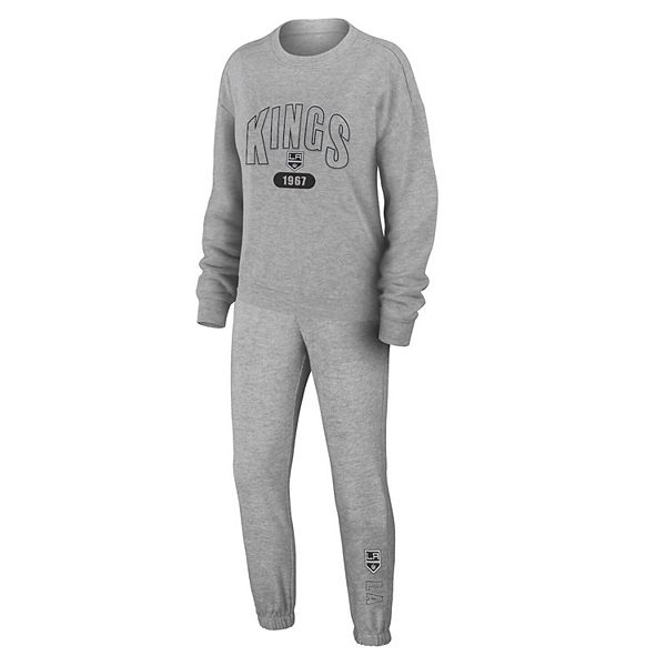 Женский трикотажный комплект для сна heather gray los angeles kings с длинным рукавом Wear By Erin Andrews
Женский трикотажный комплект для сна heather gray los angeles kings с длинным рукавом Wear By Erin Andrews