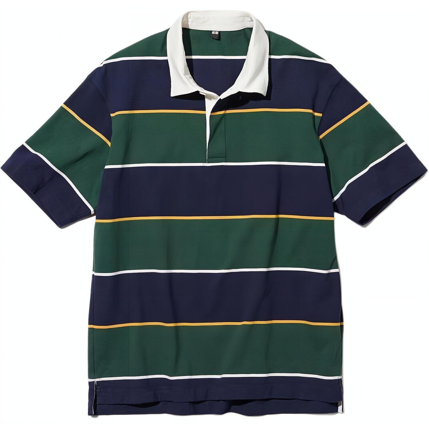 Рубашка поло мужская темно-зеленая Uniqlo, темно-зеленый 
Рубашка поло мужская темно-зеленая Uniqlo, темно-зеленый