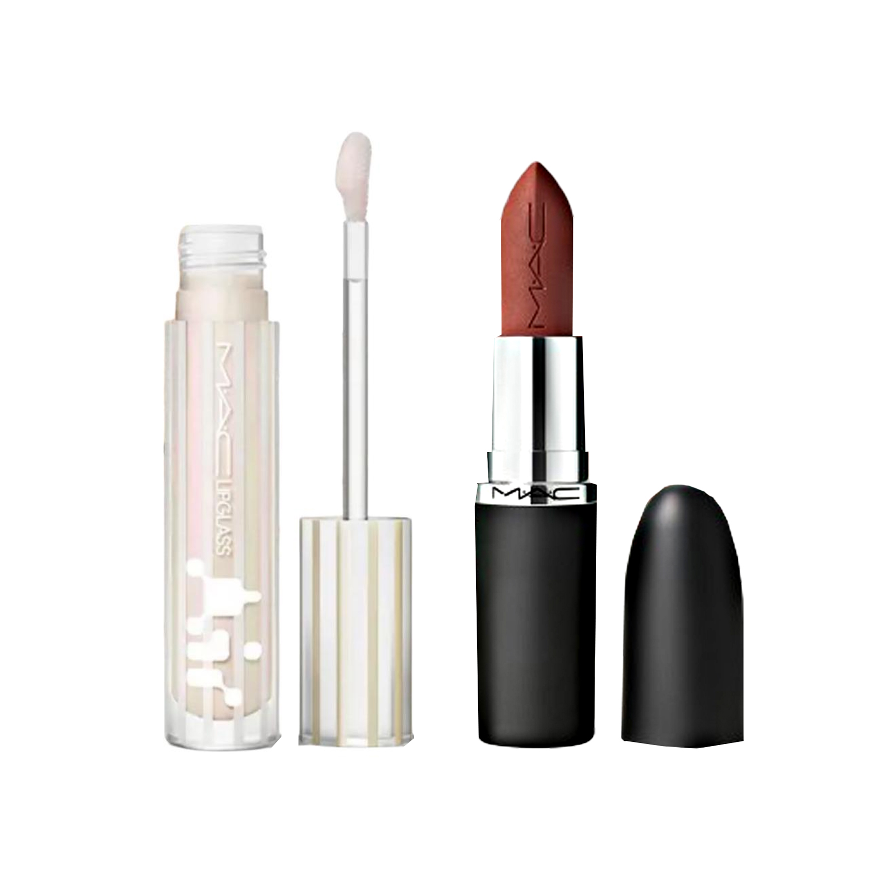 Зеркальный глянцевый блеск для губ с матовым финишем в форме стика набор для макияжа легко растушевывается 3,5 г+5 мл MAC
Зеркальный глянцевый блеск для губ с матовым финишем в форме стика набор для макияжа легко растушевывается 3,5 г+5 мл MAC