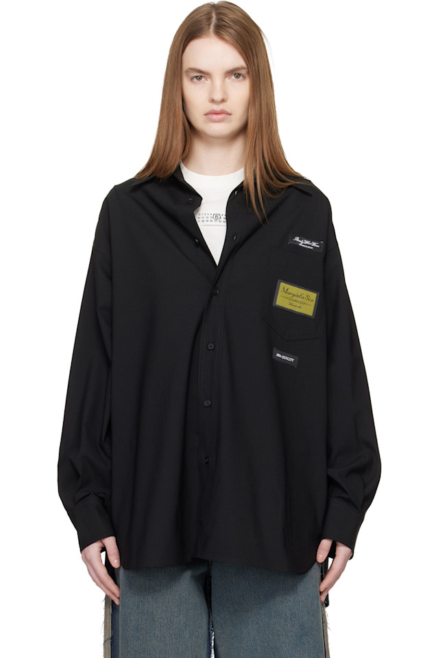 Рубашка из шерстяной смеси, сшитая по фигуре Mm6 Maison Margiela, черный
Рубашка из шерстяной смеси, сшитая по фигуре Mm6 Maison Margiela, черный