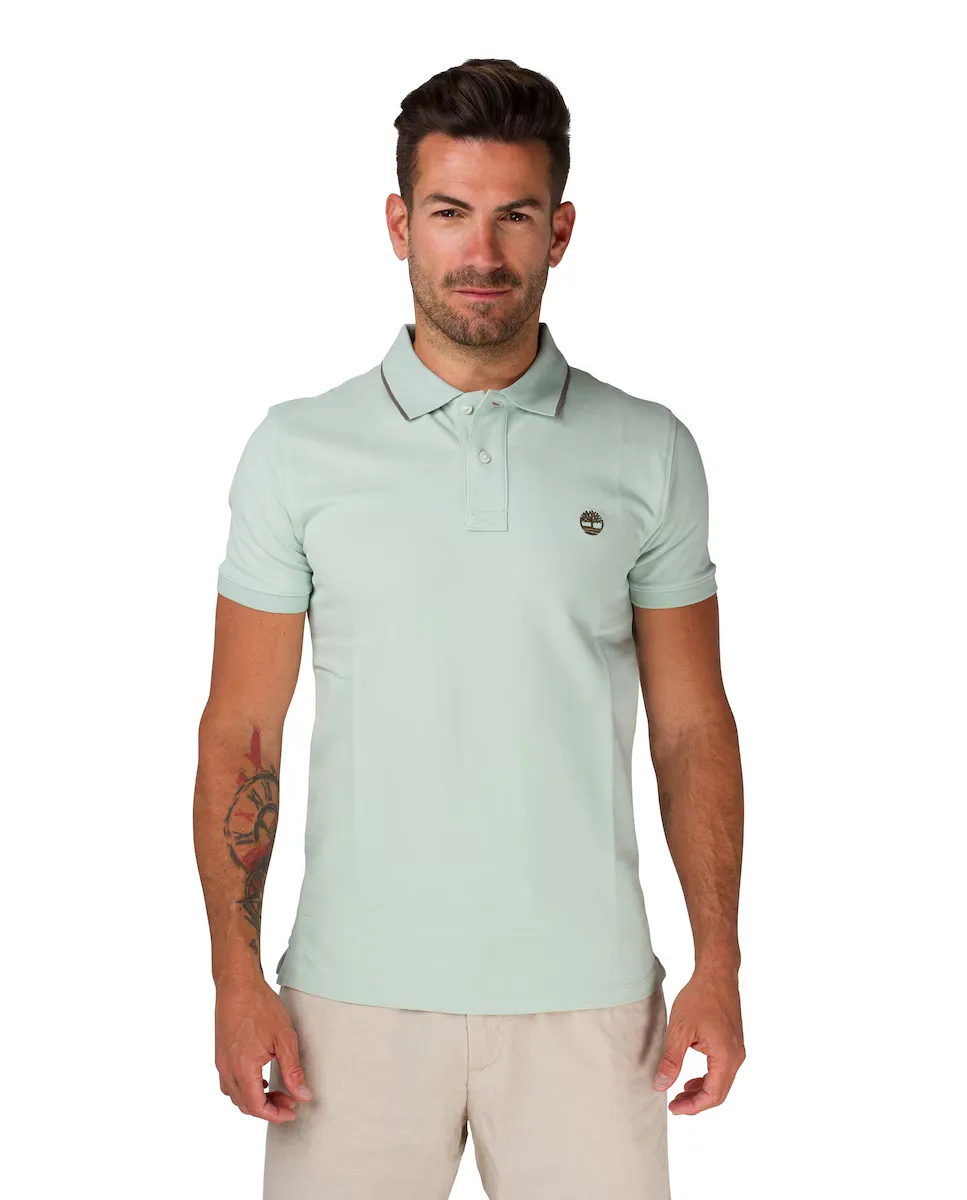 Мужская поло с коротким рукавом и полосатой вышивкой на воротнике Timberland, светло-зеленый
Мужская поло с коротким рукавом и полосатой вышивкой на воротнике Timberland, светло-зеленый