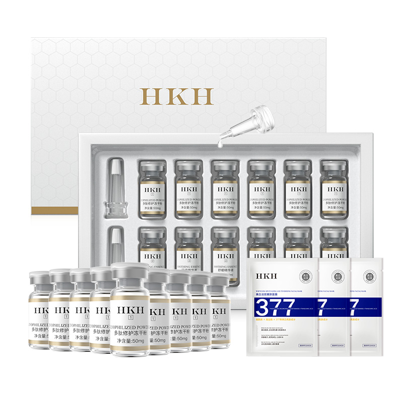 Пептидная сыворотка с эффектом лифтинга против морщин, успокаивающая и восстанавливающая, лиофилизированная, для осветления шрамов от акне и уменьшения морщин HKH
Пептидная сыворотка с эффектом лифтинга против морщин, успокаивающая и восстанавливающая, лиофилизированная, для осветления шрамов от акне и уменьшения морщин HKH