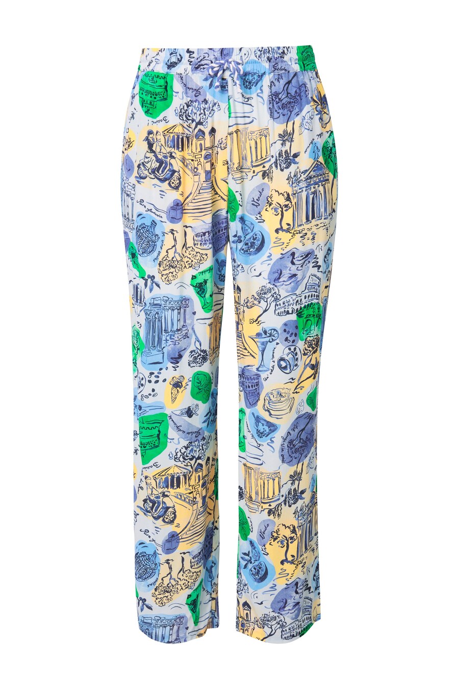 Брюки свободного кроя Ulla Popken, опаловый/белый
Брюки свободного кроя Ulla Popken, опаловый/белый