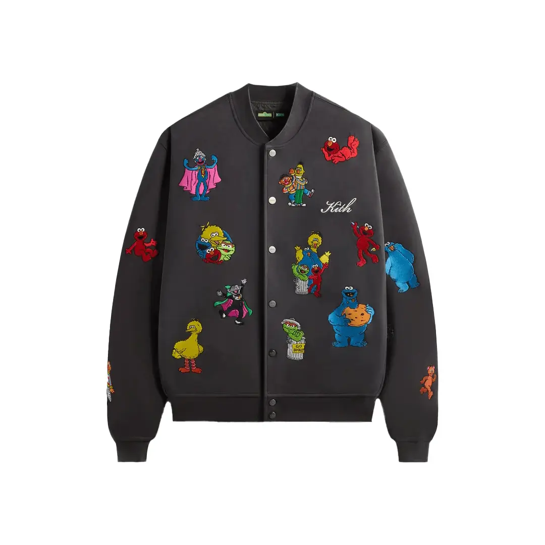 KITH Куртка-бомбер Улица Сезам, Black
KITH Куртка-бомбер Улица Сезам, Black