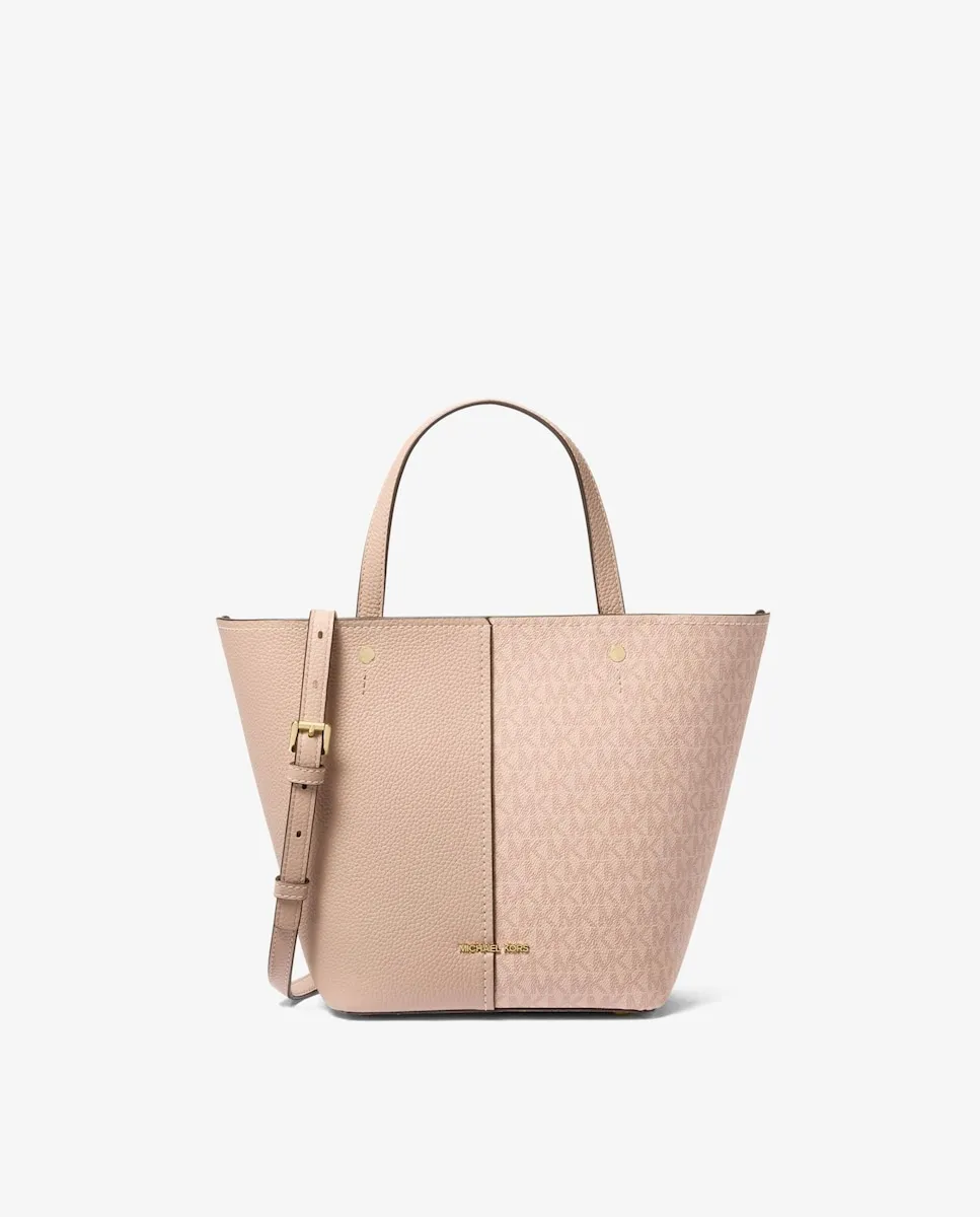 Сумка-трансформер с логотипами через плечо Michael Michael Kors, пастельно-розовый 
Сумка-трансформер с логотипами через плечо Michael Michael Kors, пастельно-розовый