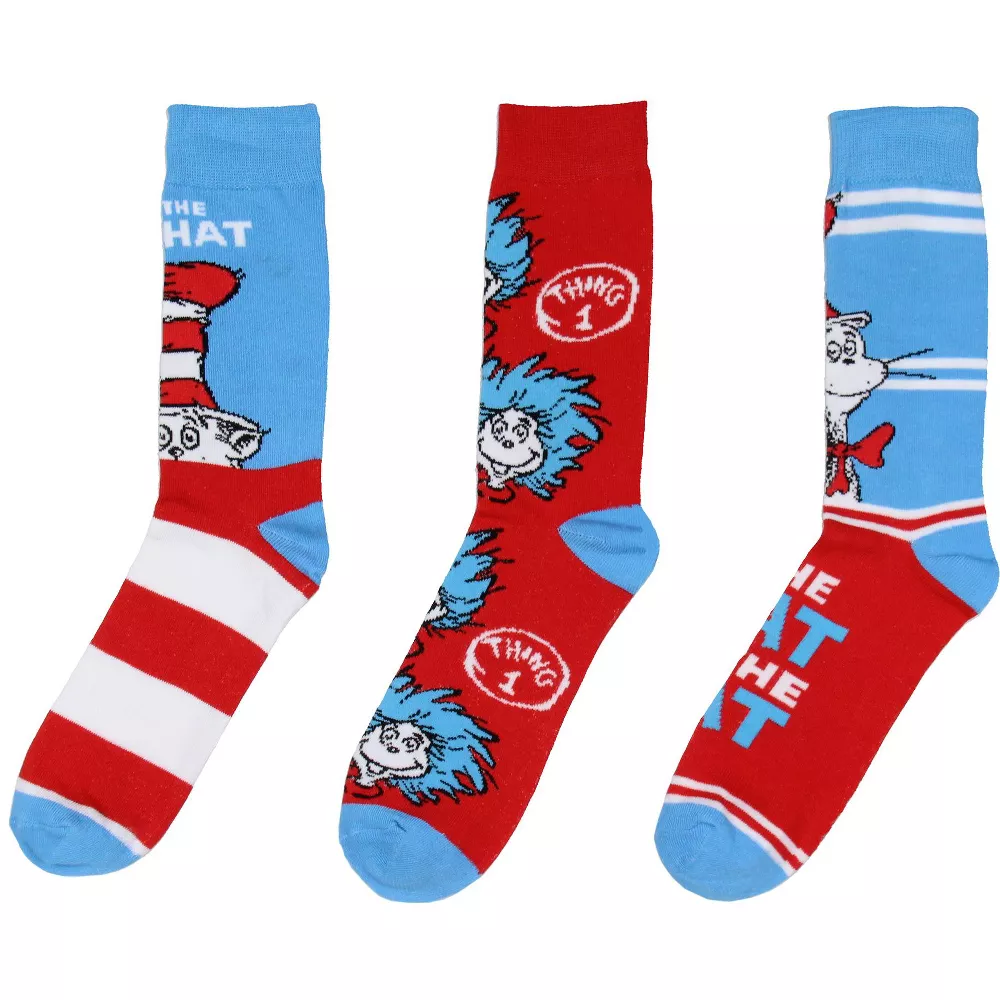 Носки для взрослых «Кот в шляпе» от Dr. Seuss ONE THING TWO, 3 пары, разноцветные
Носки для взрослых «Кот в шляпе» от Dr. Seuss ONE THING TWO, 3 пары, разноцветные