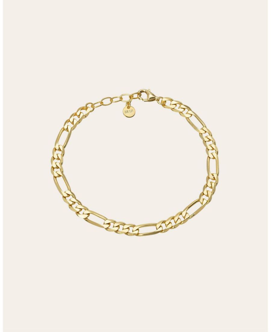 Браслет Фигаро Zoe Lev, Yellow gold vermeil
Браслет Фигаро Zoe Lev, Yellow gold vermeil