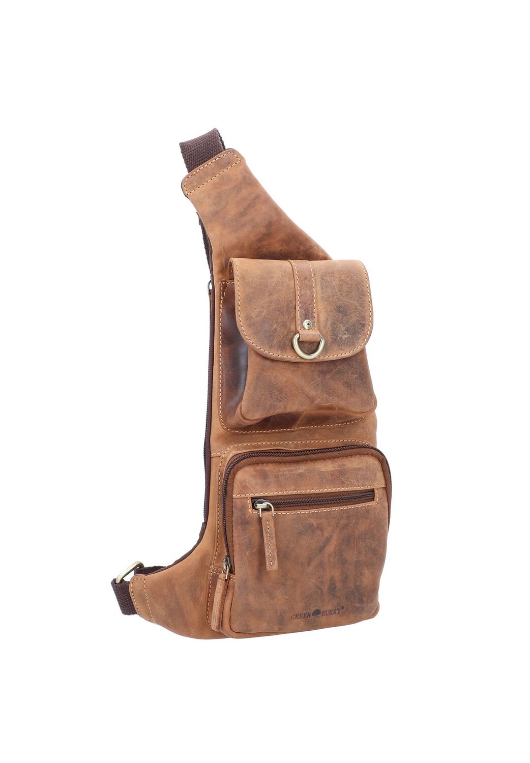 Винтажная кожаная сумка через плечо 26 см Green Burry, коричневый
Винтажная кожаная сумка через плечо 26 см Green Burry, коричневый