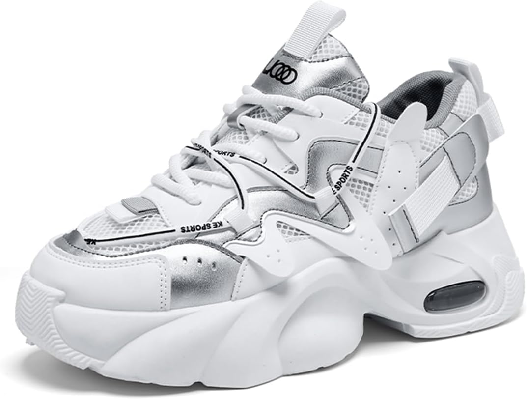 Мужские массивные кроссовки на платформе с дышащей сеткой, шнуровкой, для ходьбы, комбинированные повседневные обувь из ПУ Lanverth, серебро
Мужские массивные кроссовки на платформе с дышащей сеткой, шнуровкой, для ходьбы, комбинированные повседневные обувь из ПУ Lanverth, серебро