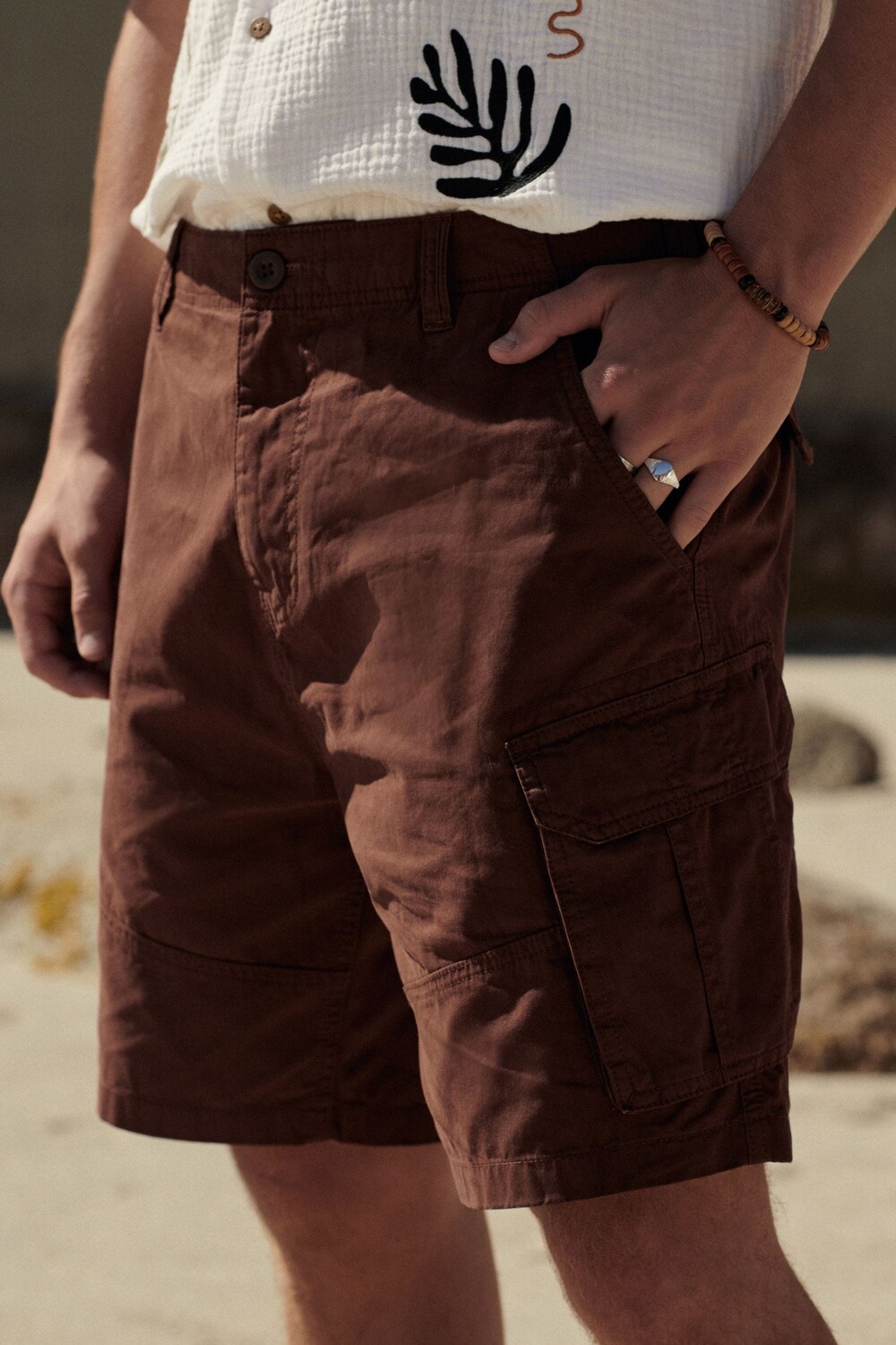 Хлопковые шорты карго Next, коричневый
Хлопковые шорты карго Next, коричневый