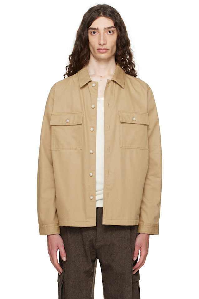 Оверсайз рубашка из хлопкового габардина Hugo, бежевый
Оверсайз рубашка из хлопкового габардина Hugo, бежевый