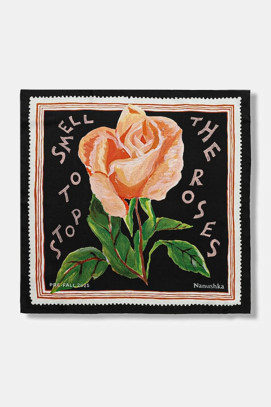 Шелковый шарф Nanushka, черный
Шелковый шарф Nanushka, черный