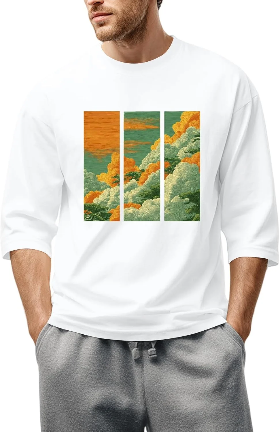 Футболка для мужчин Loose Fit с принтом, 3/4 рукава FQZWONG
Футболка для мужчин Loose Fit с принтом, 3/4 рукава FQZWONG