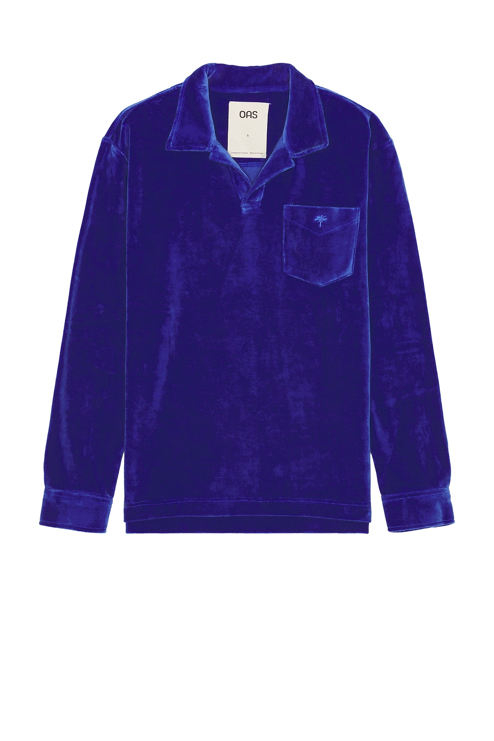 Велюровое поло с длинным рукавом Oas, лазурный
Велюровое поло с длинным рукавом Oas, лазурный