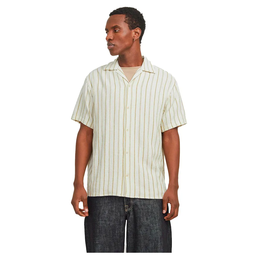 Рубашка с коротким рукавом Jack & Jones Coba Stripe Resort, бежевый 
Рубашка с коротким рукавом Jack & Jones Coba Stripe Resort, бежевый
