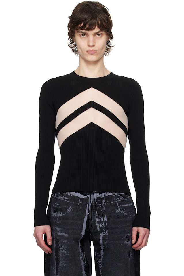 Свитер с шевронами Jean Paul Gaultier, черный
Свитер с шевронами Jean Paul Gaultier, черный