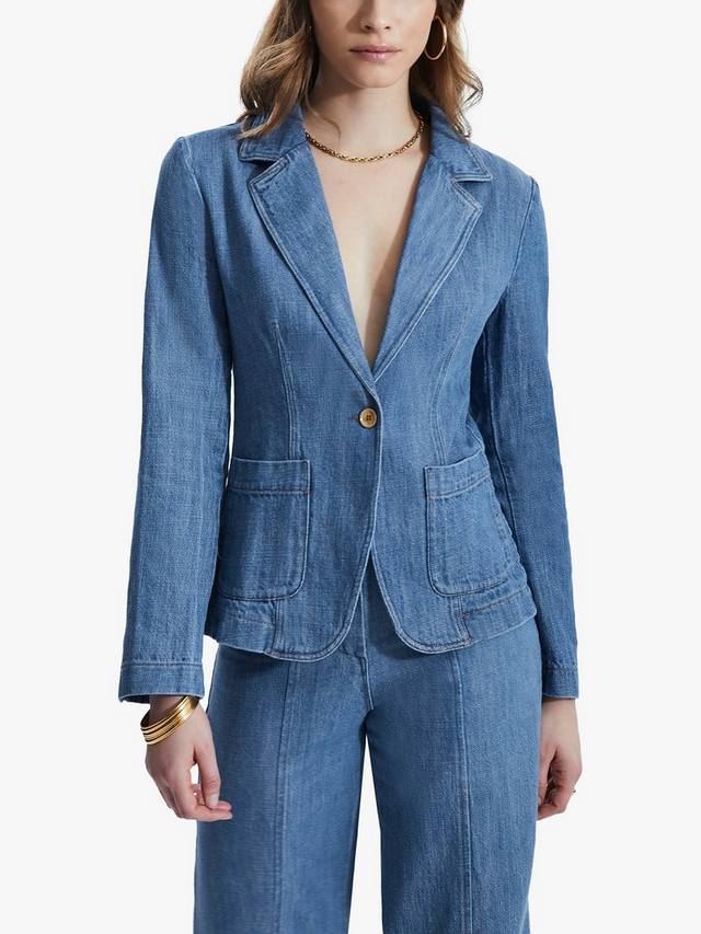 Джинсовая куртка на одной пуговице James Lakeland, цвет Denim
Джинсовая куртка на одной пуговице James Lakeland, цвет Denim