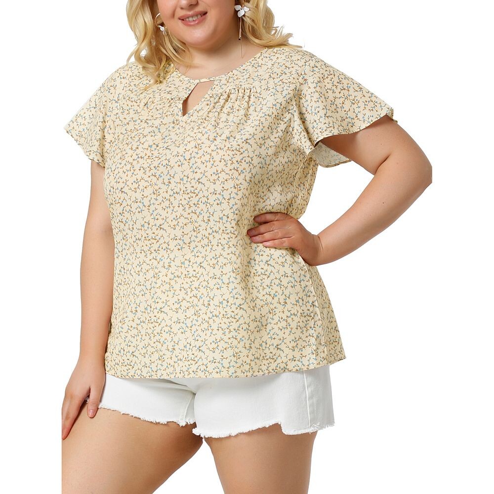 Женская шифоновая блузка больших размеров с цветочным принтом и расклешенными рукавами Agnes Orinda, бежевый
Женская шифоновая блузка больших размеров с цветочным принтом и расклешенными рукавами Agnes Orinda, бежевый