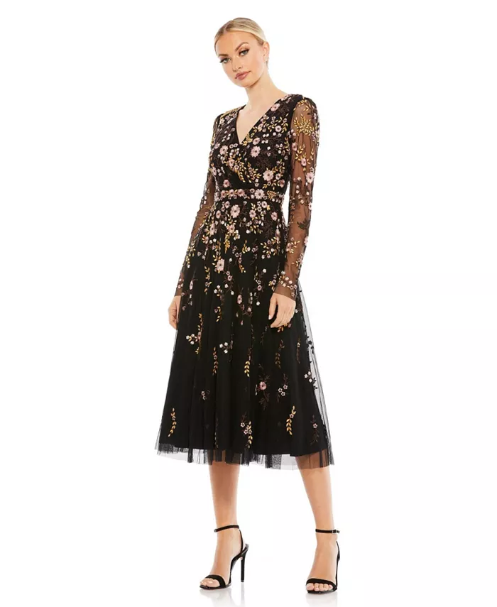 Женское коктейльное платье А-силуэта с цветочной вышивкой Mac Duggal, мультиколор
Женское коктейльное платье А-силуэта с цветочной вышивкой Mac Duggal, мультиколор