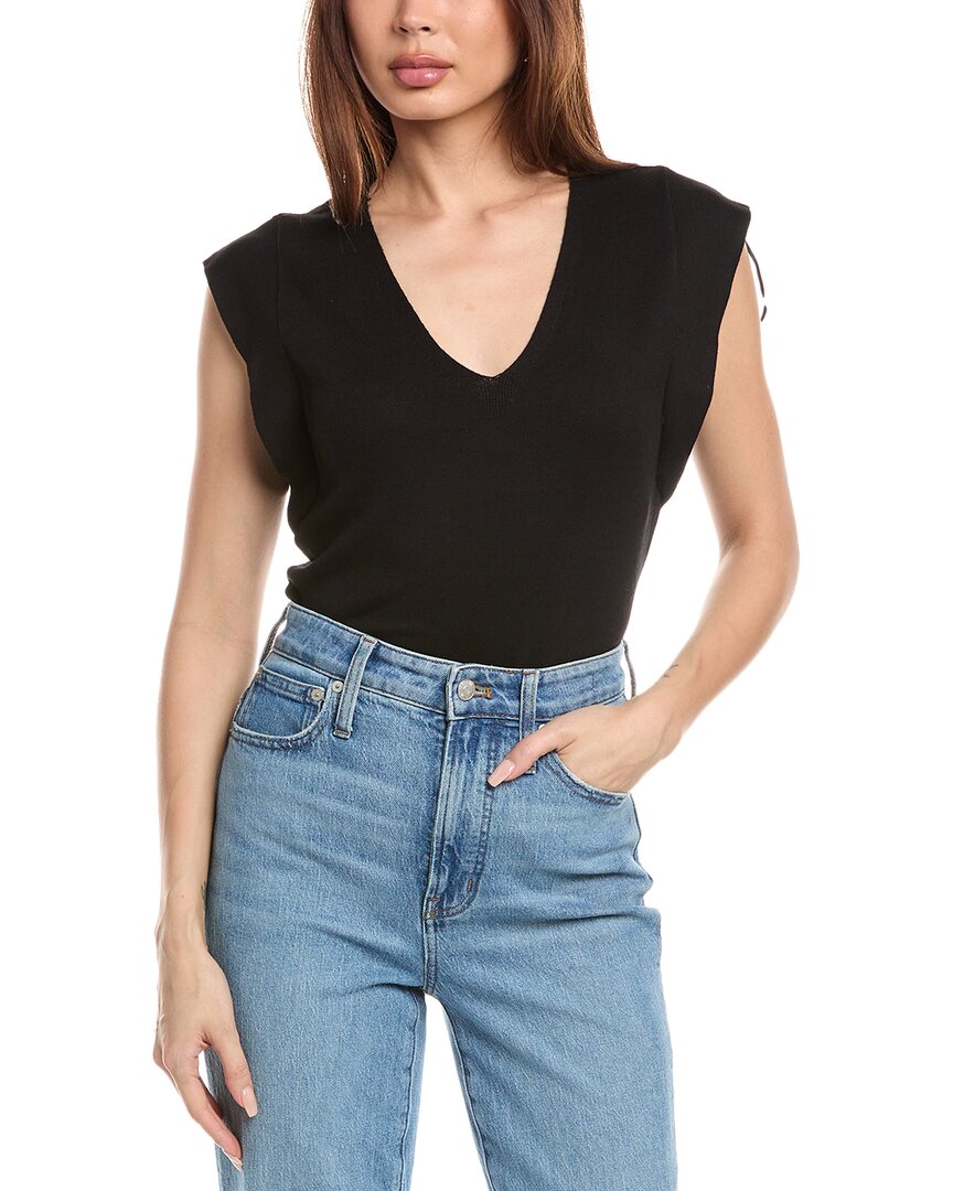 Тахри Свитер с расширенными плечами T Tahari, черный 
Тахри Свитер с расширенными плечами T Tahari, черный