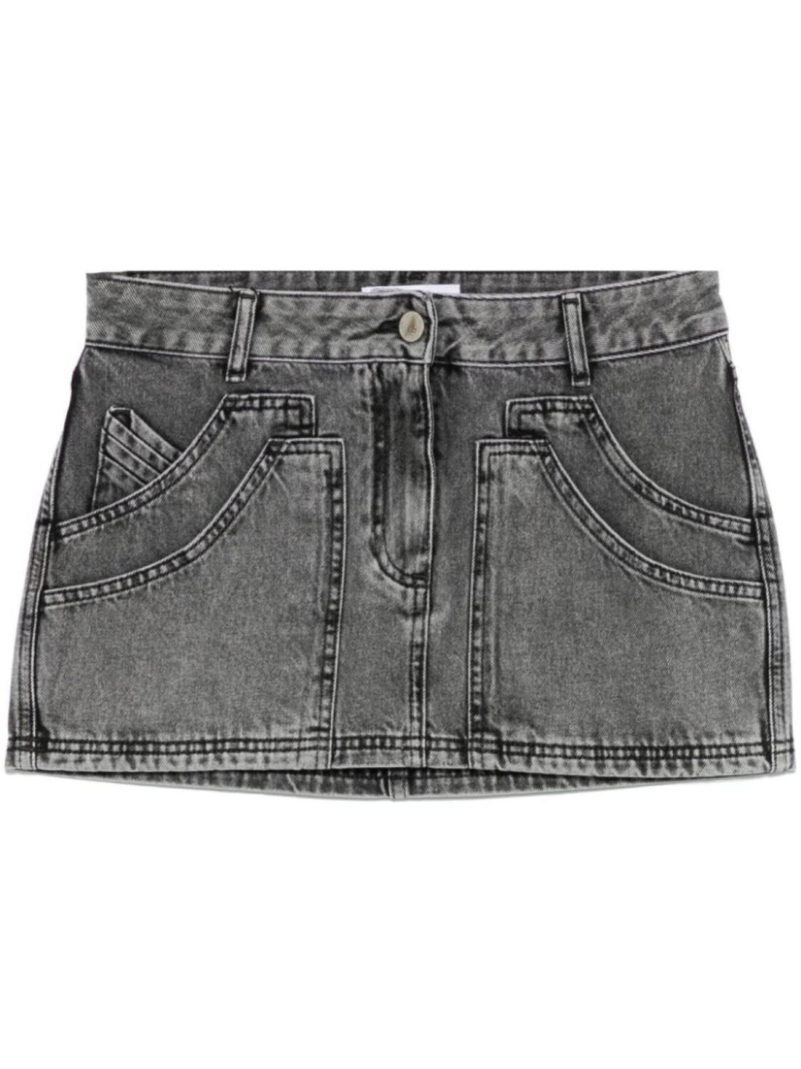 Мини-юбка из денима Attico The Attico, черный
Мини-юбка из денима Attico The Attico, черный