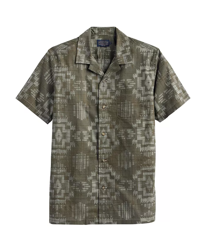 Мужская гавайская рубашка с коротким рукавом Camp Pendleton, зеленый
Мужская гавайская рубашка с коротким рукавом Camp Pendleton, зеленый