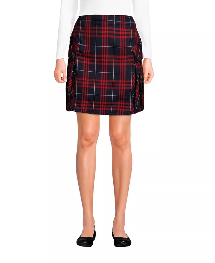 Женская школьная юбка-шорты с боковой складкой и клетчатым принтом, длина выше колена Lands' End, синий
Женская школьная юбка-шорты с боковой складкой и клетчатым принтом, длина выше колена Lands' End, синий