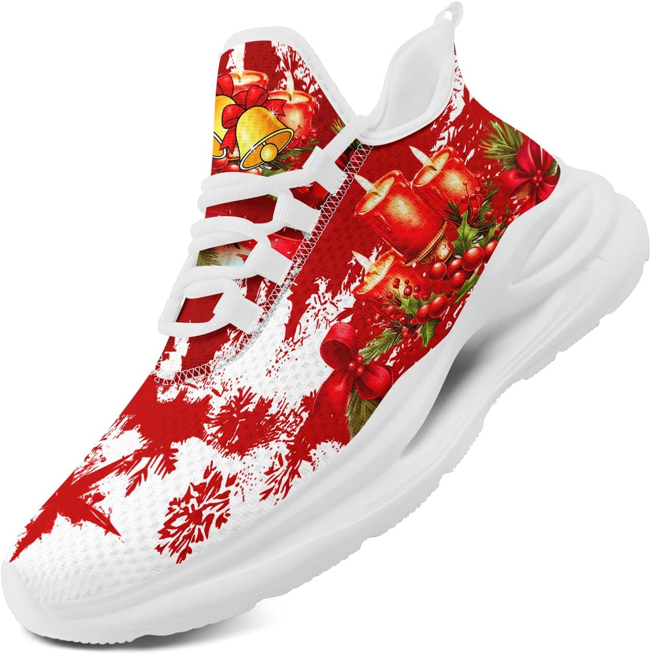 Рождественские кроссовки для мужчин и женщин - праздничный дизайн, удобные легкие теннисные кроссовки из сетки для прогулок Coolcustomize, белый
Рождественские кроссовки для мужчин и женщин - праздничный дизайн, удобные легкие теннисные кроссовки из сетки для прогулок Coolcustomize, белый
