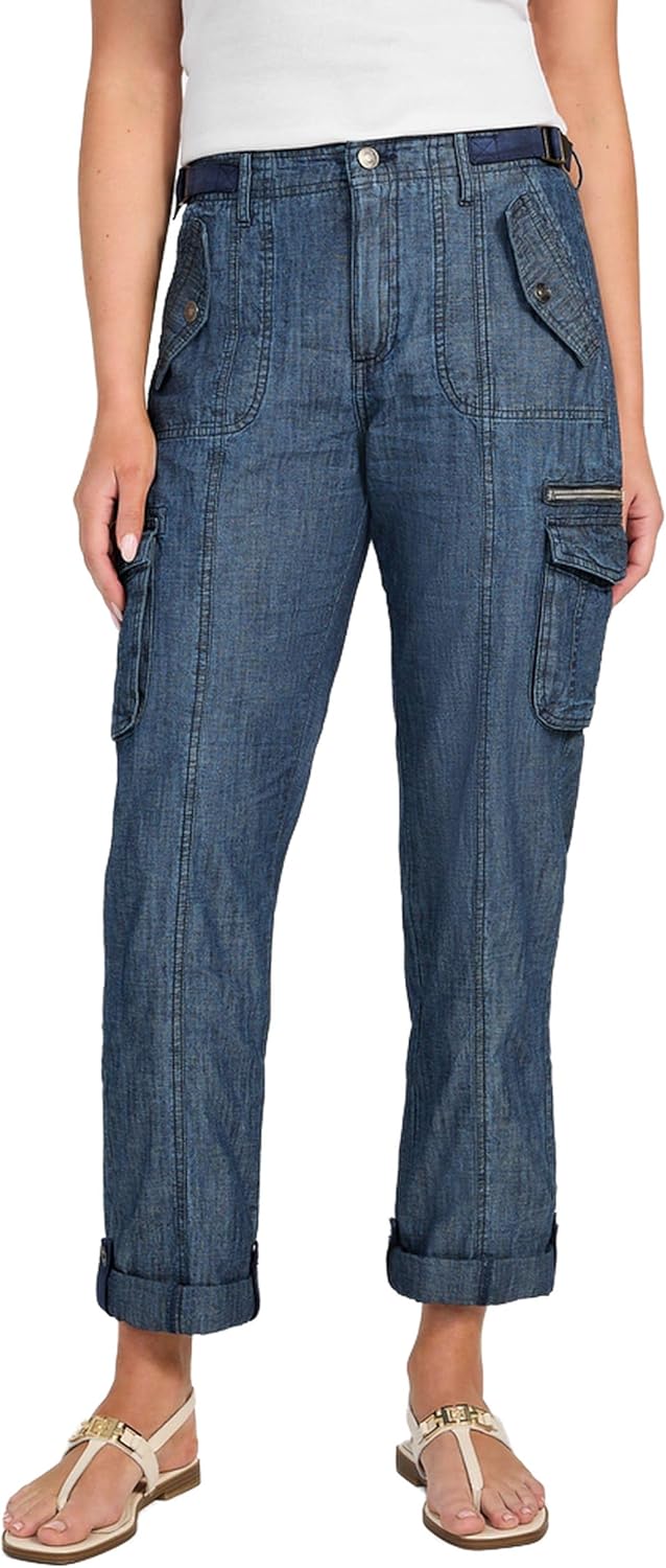 Джинсы GUESS Women's Eco Nessi Cargo, Reign
Джинсы GUESS Women's Eco Nessi Cargo, Reign