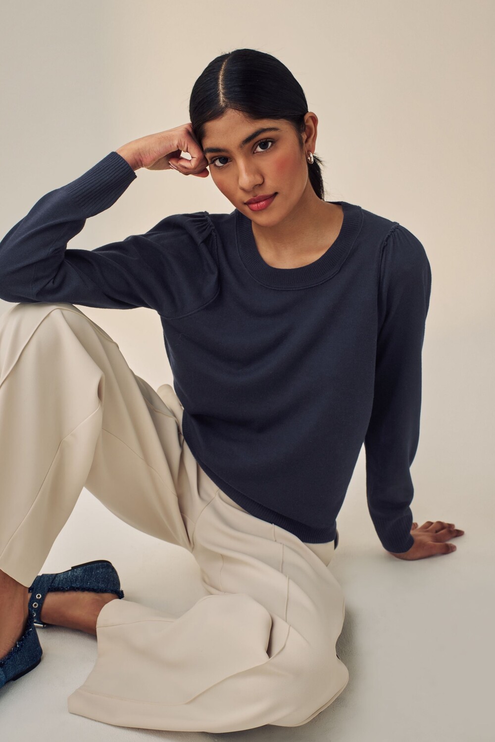 Джемпер с круглым вырезом и длинными рукавами Next, синий
Джемпер с круглым вырезом и длинными рукавами Next, синий