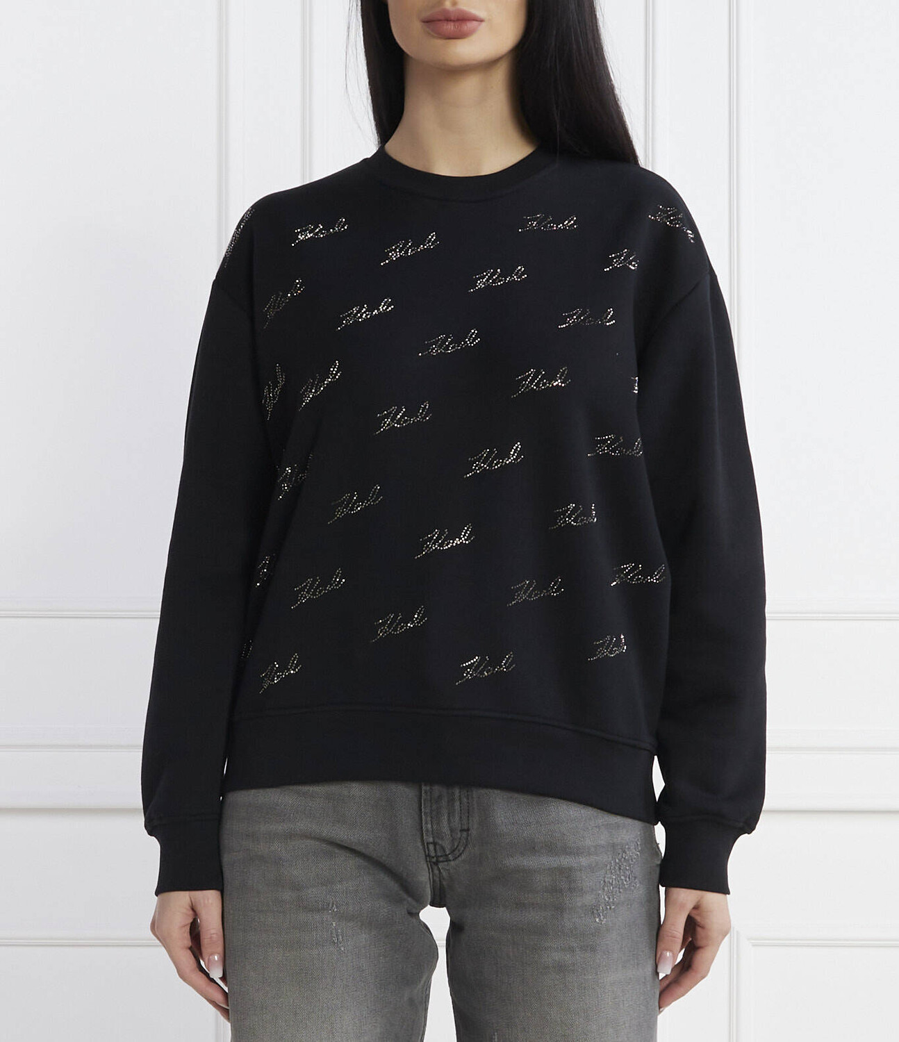 Толстовка Karl Lagerfeld rhinestone karl Loose fit, черный
Толстовка Karl Lagerfeld rhinestone karl Loose fit, черный