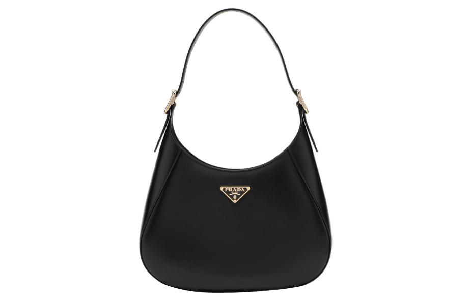 Кожаная женская сумка через плечо черная PRADA 
Кожаная женская сумка через плечо черная PRADA