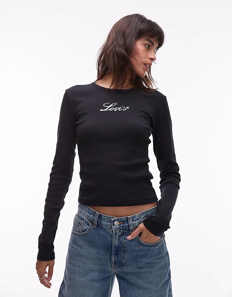 Лонгслив Levi's Rickie с длинным рукавом и блестящим центральным логотипом черного цвета
Лонгслив Levi's Rickie с длинным рукавом и блестящим центральным логотипом черного цвета