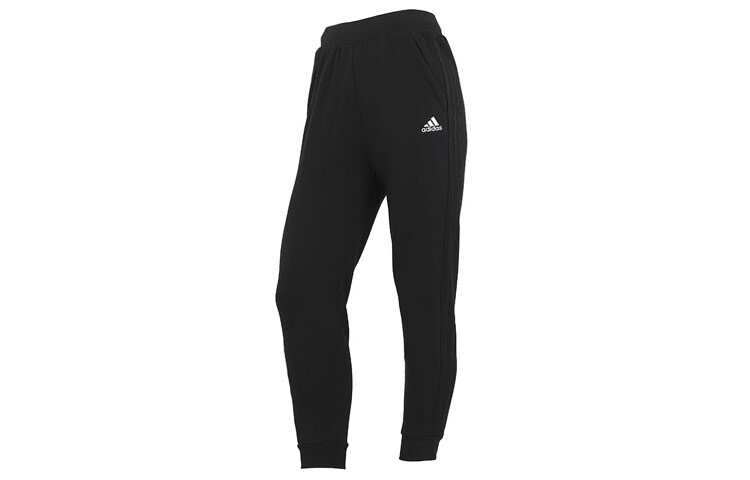 Трикотажные спортивные штаны женские черные Adidas 
Трикотажные спортивные штаны женские черные Adidas