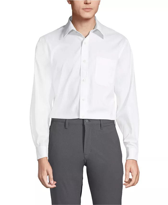 Мужская классическая рубашка с прямым воротником из ткани Supima, не требующая глажки Lands' End, белый
Мужская классическая рубашка с прямым воротником из ткани Supima, не требующая глажки Lands' End, белый