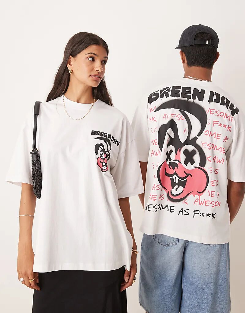 Футболка унисекс оверсайз ASOS DESIGN белого цвета с принтом Green Day
Футболка унисекс оверсайз ASOS DESIGN белого цвета с принтом Green Day
