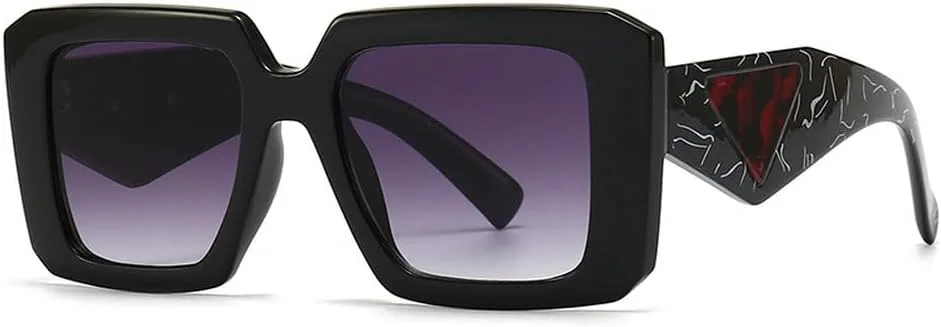 Ретро солнцезащитные очки для женщин, большая оправа, мужские модные солнцезащитные очки с широкими дужками, защита от УФ-излучения UV400 HYYZZC, Black-stripe
Ретро солнцезащитные очки для женщин, большая оправа, мужские модные солнцезащитные очки с широкими дужками, защита от УФ-излучения UV400 HYYZZC, Black-stripe