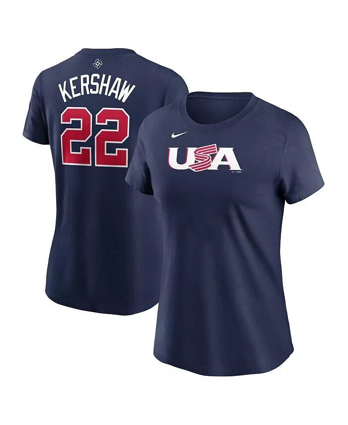 Женская футболка Clayton Kershaw Navy USA Baseball 2023 World Baseball Classic с именем и номером Nike
Женская футболка Clayton Kershaw Navy USA Baseball 2023 World Baseball Classic с именем и номером Nike
