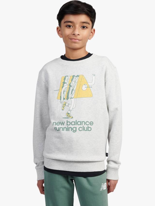 Детский хлопковый свитшот для бега с мультяшным принтом New Balance, Ash Heather
Детский хлопковый свитшот для бега с мультяшным принтом New Balance, Ash Heather