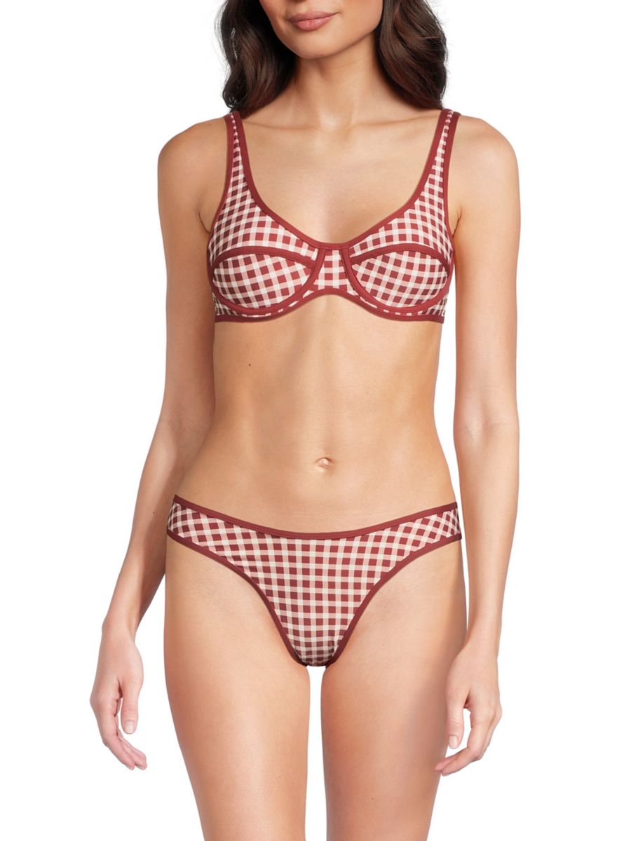 Клетчатый верх бикини с завязкой на спине WeWoreWhat, цвет Sangria Checker
Клетчатый верх бикини с завязкой на спине WeWoreWhat, цвет Sangria Checker