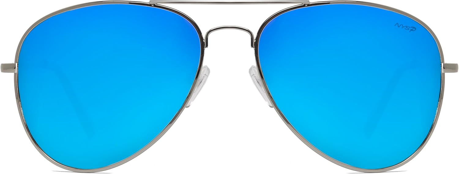 Классические поляризованные солнцезащитные очки-авиаторы премиум-класса от NYS Collection, легкая оправа, линзы 63 мм, защита от УФ-излучения UV400, для мужчин и женщин, Silver Frame-ice Blue Mirror Lens
Классические поляризованные солнцезащитные очки-авиаторы премиум-класса от NYS Collection, легкая оправа, линзы 63 мм, защита от УФ-излучения UV400, для мужчин и женщин, Silver Frame-ice Blue Mirror Lens