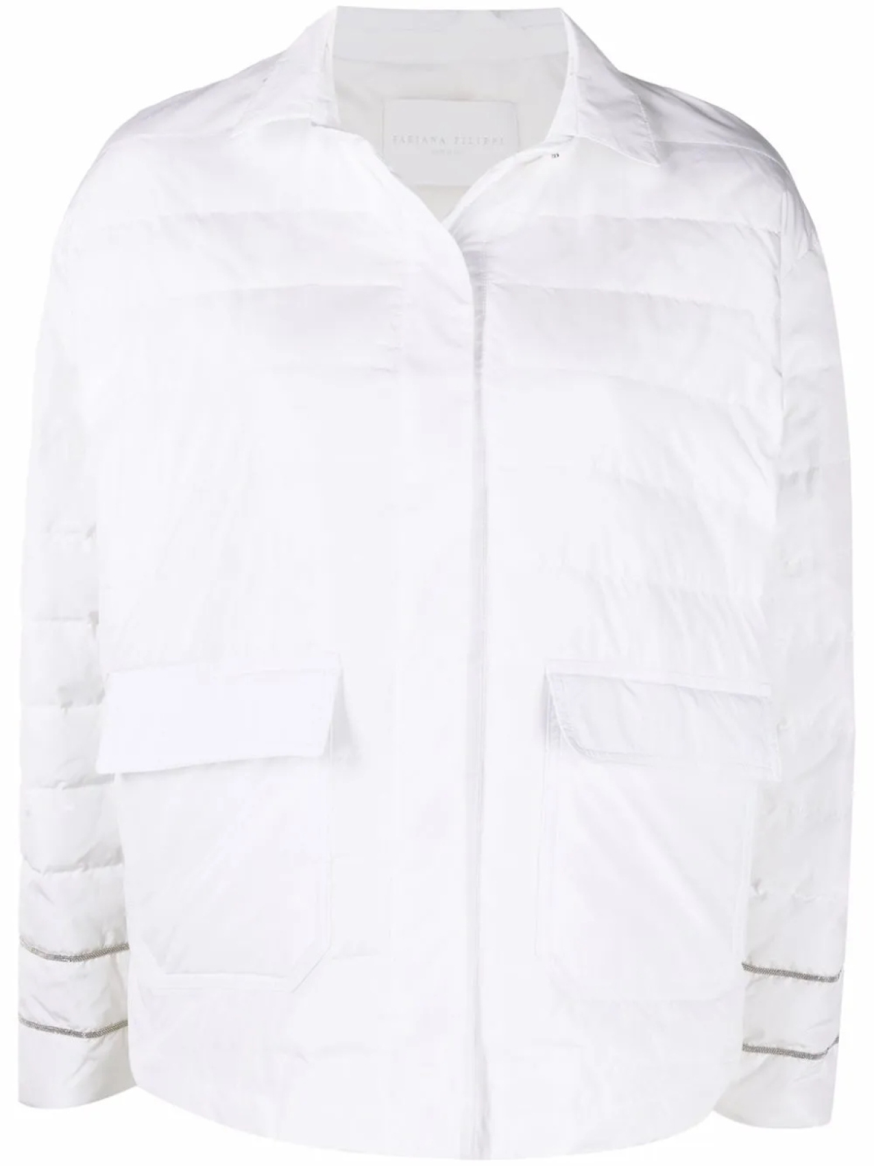 Пуховик с заостренным воротником Fabiana Filippi, белый
Пуховик с заостренным воротником Fabiana Filippi, белый
