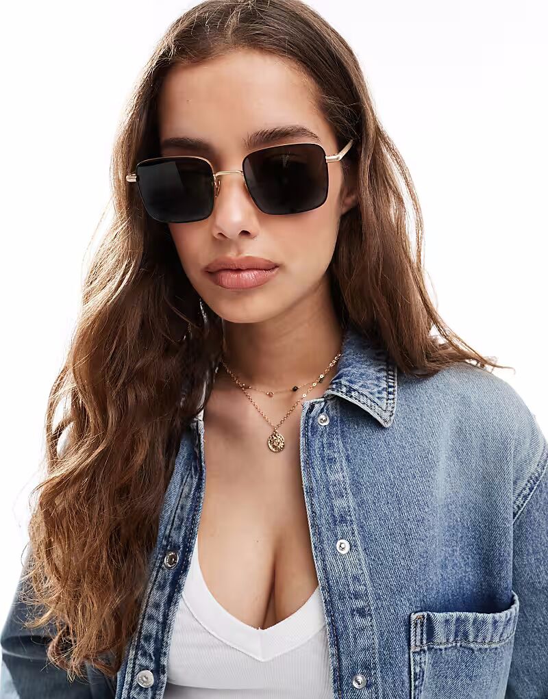 Золотистые солнцезащитные очки AllSaints Aron 
Золотистые солнцезащитные очки AllSaints Aron